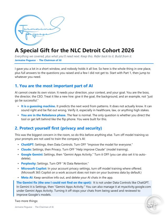 Everything We Covered at NLC Detroit, a free guide by Jermaine Peguese, cover page