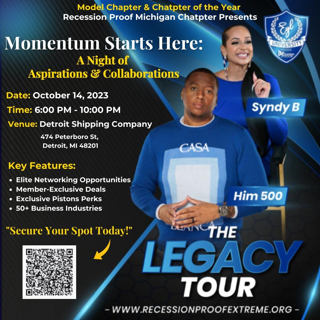 The Legacy Tour / Momentum event flyer, designed by Jermaine.