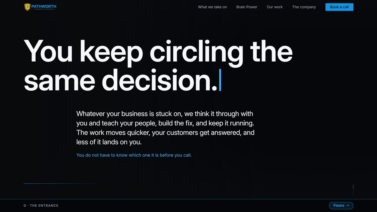 The Pathworth company website