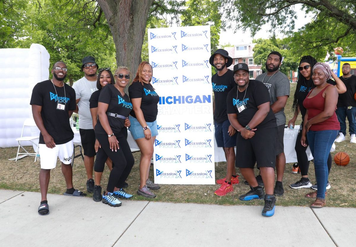 The chapter gathered at the Recession Proof Michigan community day.